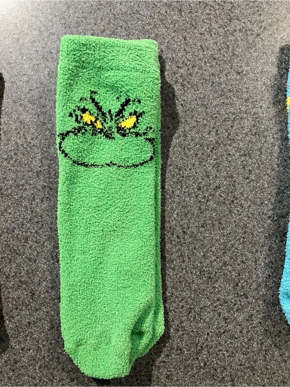 Dr. Seuss The Grinch Kids Cozy Fuzzy Holiday Socks - Red, Green, Blue